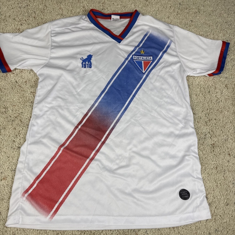 Fortaleza EC‎ Soccer Jersey Youth G Large White Brazil Football Futbol Shirt